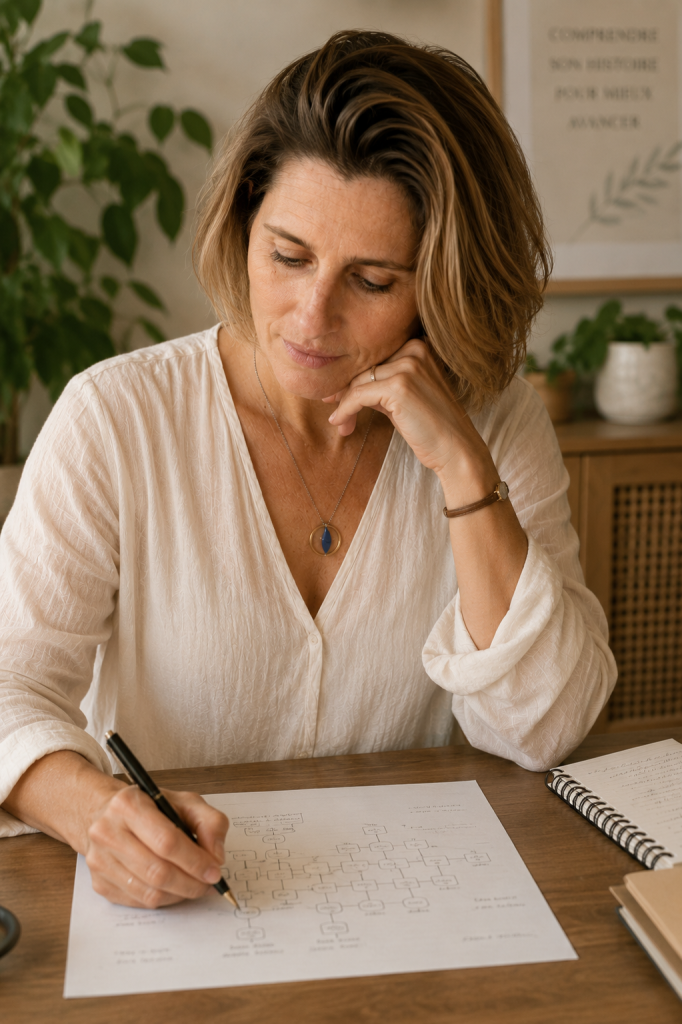 Marine Y. – Praticienne en psychogénéalogie travail en psychogenealogie